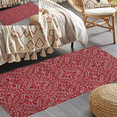 Mosaic Rugs - Red & Beige (2.5ft x 4Ft)